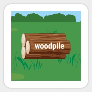 Woodpile Logo Sticker